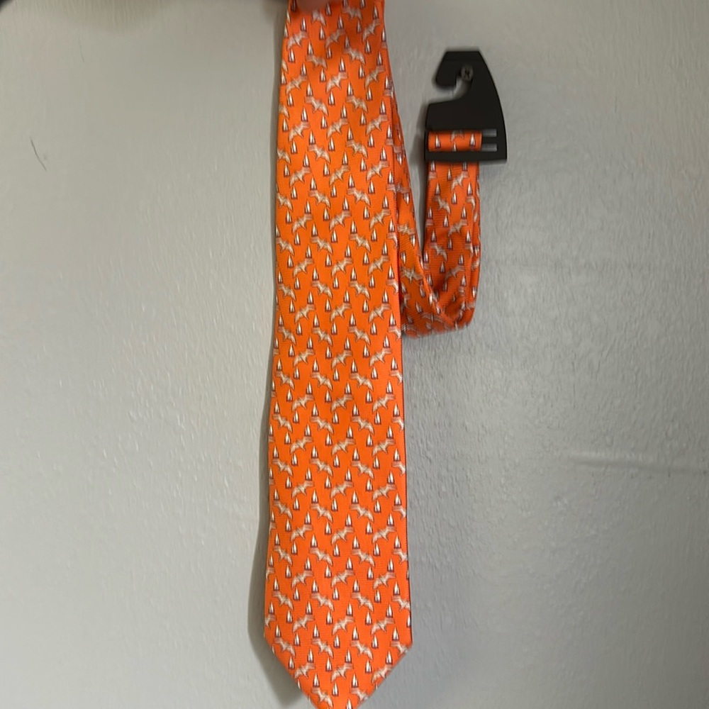346 brooks brothers pure silk seagull and sailboat tie.